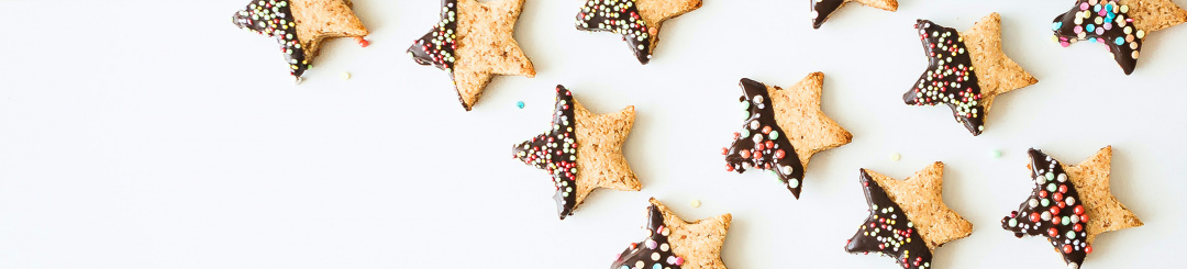 Christmas cookies on a white background