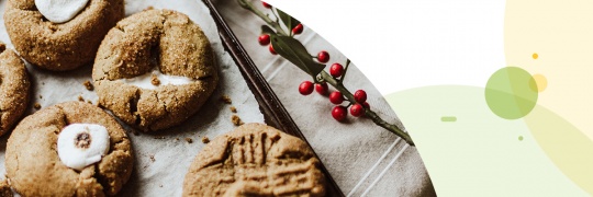 Cookies and holiday decorations