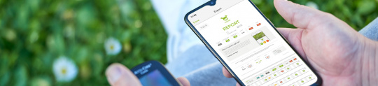 Accu-Chek blood glucose meter and mySugr App with PDF Report feature