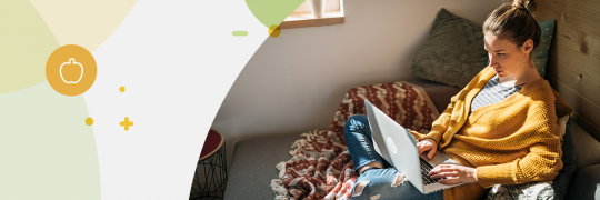 Woman searching on the computer