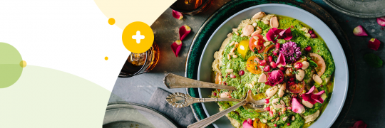 plate with colourful healthy food