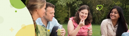 People with diabetes having a picnic together