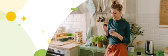 Woman eating cereals